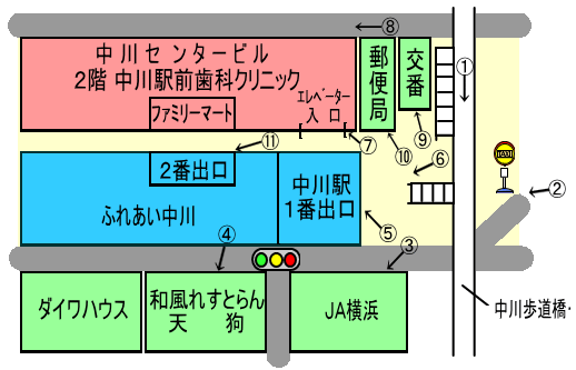 中川駅前歯科クリニック周辺地図